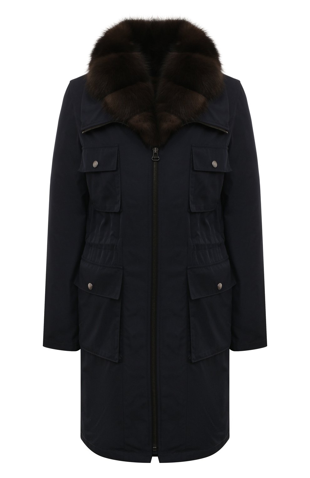 Пуховая парка с отделкой из меха соболя YVES SALOMON, арт. 20WYM08290ZIRV, фото 1