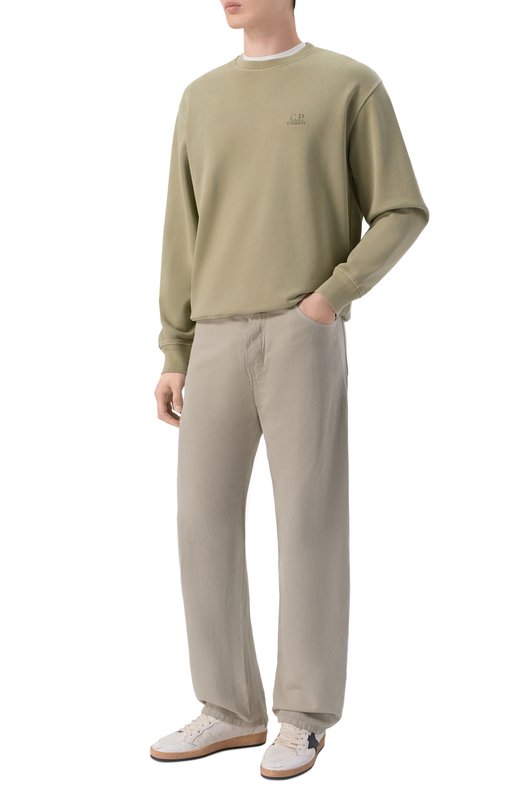 Брюки из хлопка и льна C.P. Company 20CMPA305A/110626G Бежевый  20CMPA305A/110626G Фото 2