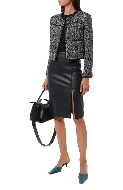 Жакет из хлопка и вискозы BOSS черно-белого цвета по цене 41400 руб., арт. 50495705, фото 2 Жакет из хлопка и вискозы BOSS, арт. 50495705, фото 2