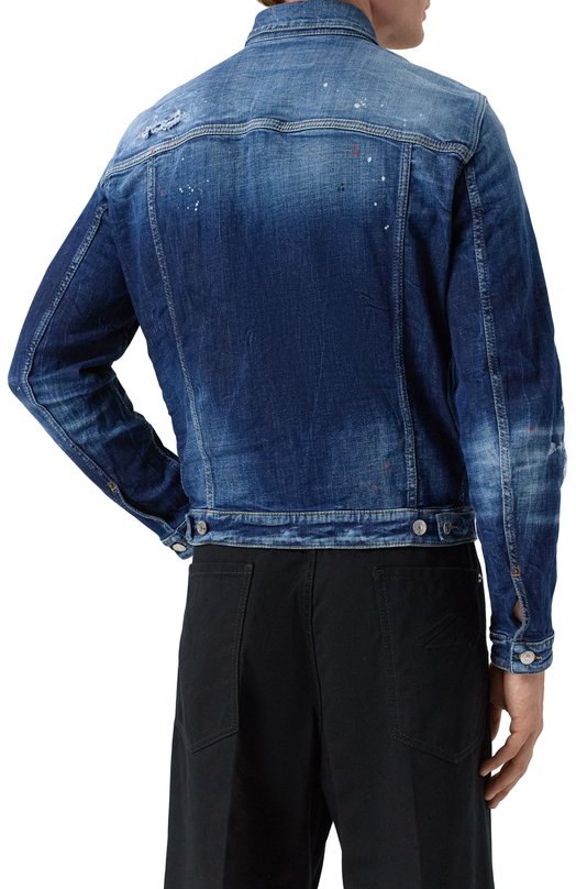 Джинсовая куртка Dsquared2 S74AM1601/S30664 Синий  S74AM1601/S30664 Фото 4