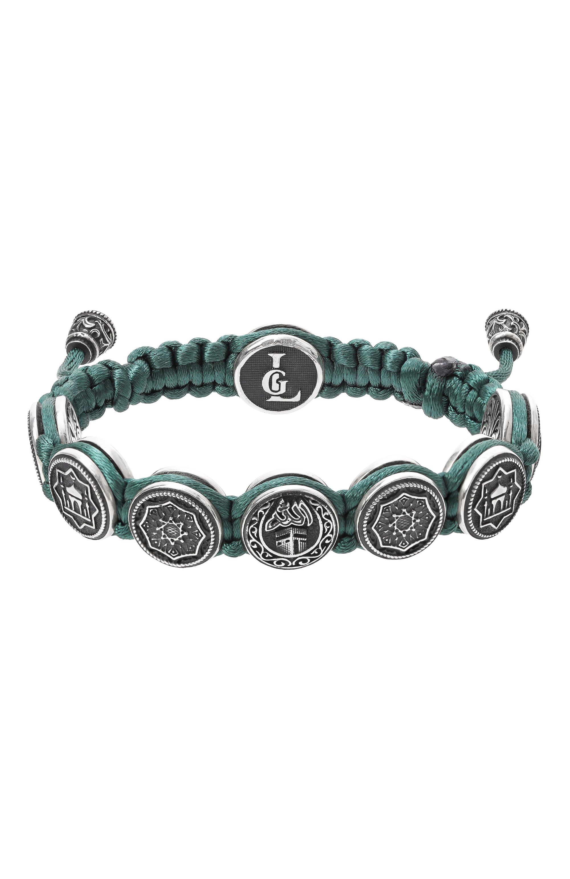 Браслет символы пророка GL JEWELRY зеленого цвета по цене 60390 руб., арт. M4715006-S97-01, фото 1 Браслет символы пророка GL JEWELRY, арт. M4715006-S97-01, фото 1