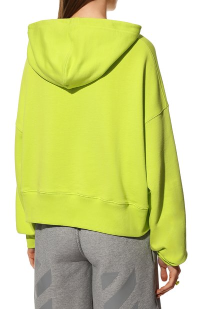 Хлопковое худи MSGM салатового цвета по цене 26650 руб., арт. 3242MDM509 227299, фото 4 Хлопковое худи MSGM, арт. 3242MDM509 227299, фото 4