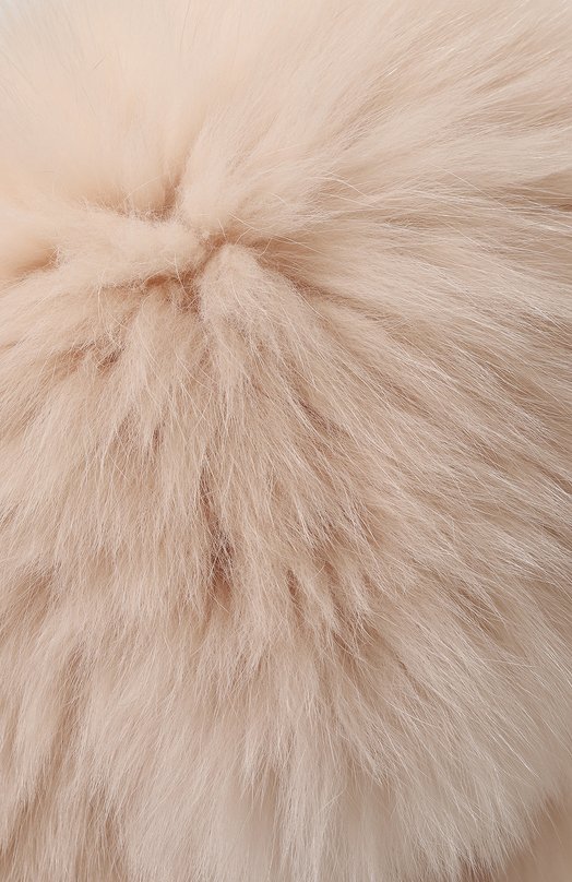 Меховая шапка-ушанка из песца VICTORIA KUSENKOVA 195050011060 Кремовый  195050011060 Фото 4