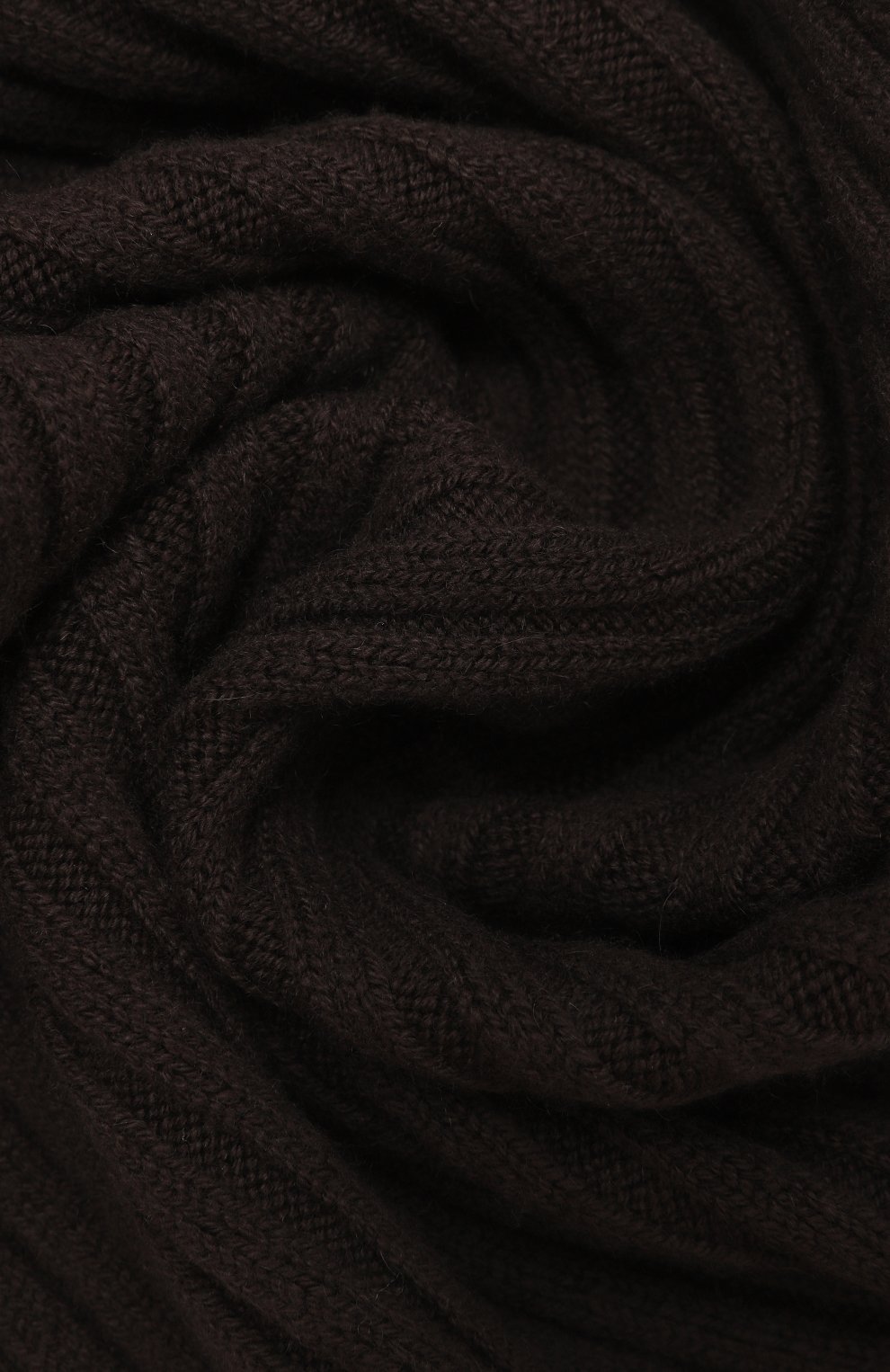 Кашемировый шарф ALLUDE темно-коричневого цвета по цене 49950 руб., арт. 235/11431, фото 4 Кашемировый шарф ALLUDE, арт. 235/11431, фото 4
