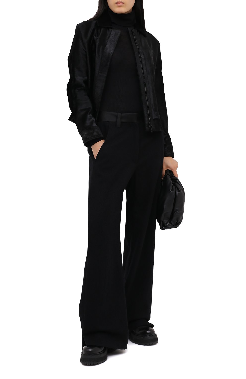 Брюки из хлопка и шерсти ANN DEMEULEMEESTER, арт. 2002-1416-P-165-099, фото 2