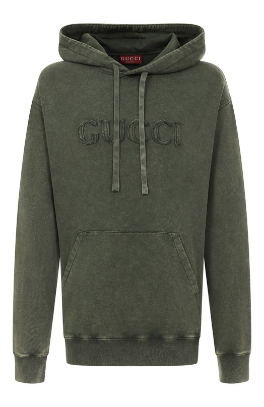 Хлопковое худи Gucci 788771/XJG6A Зелёный 788771/XJG6A