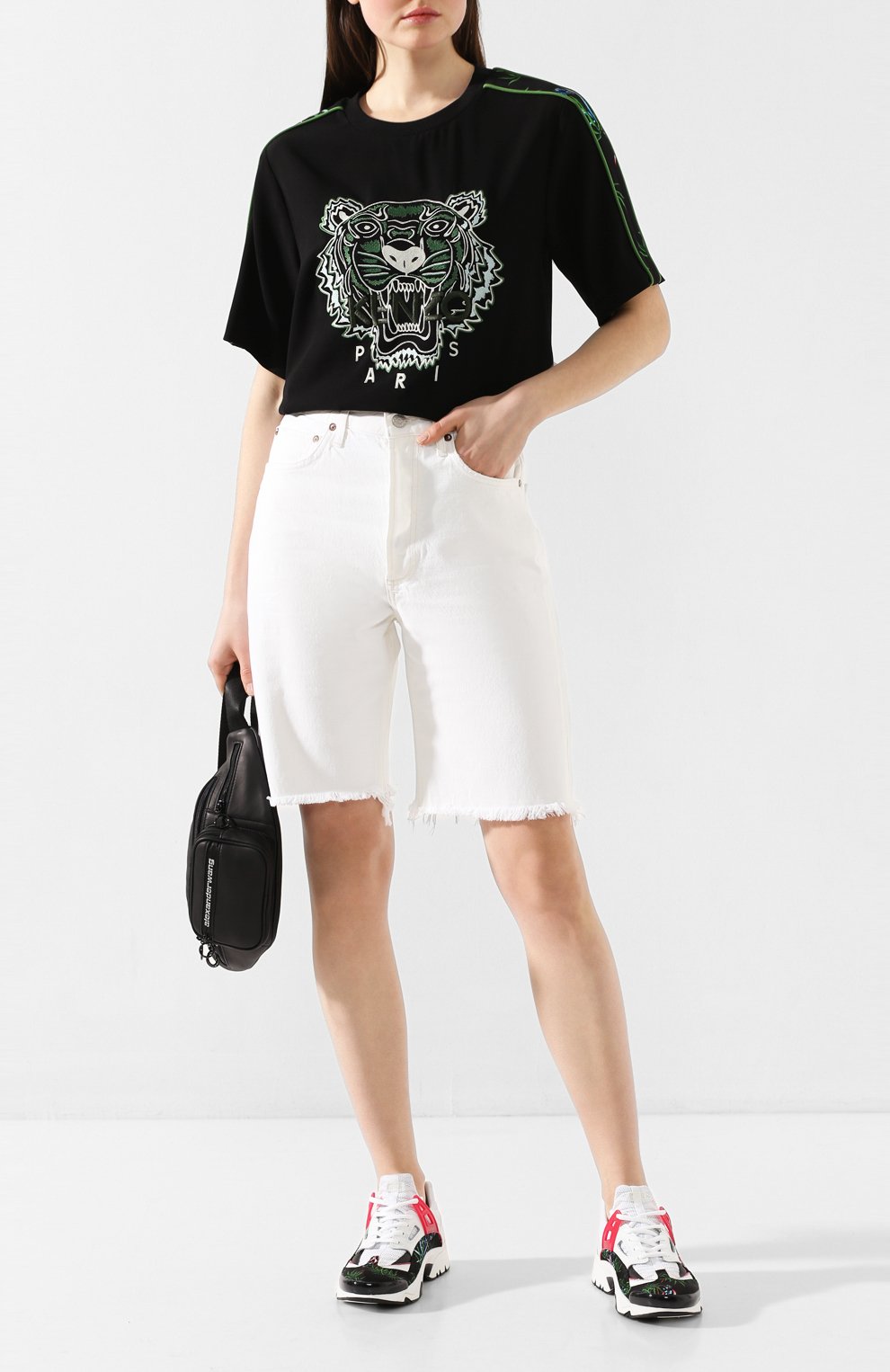 Футболка KENZO черного цвета по цене 32500 руб., арт. FA52T01765AC, фото 2 Футболка KENZO, арт. FA52T01765AC, фото 2