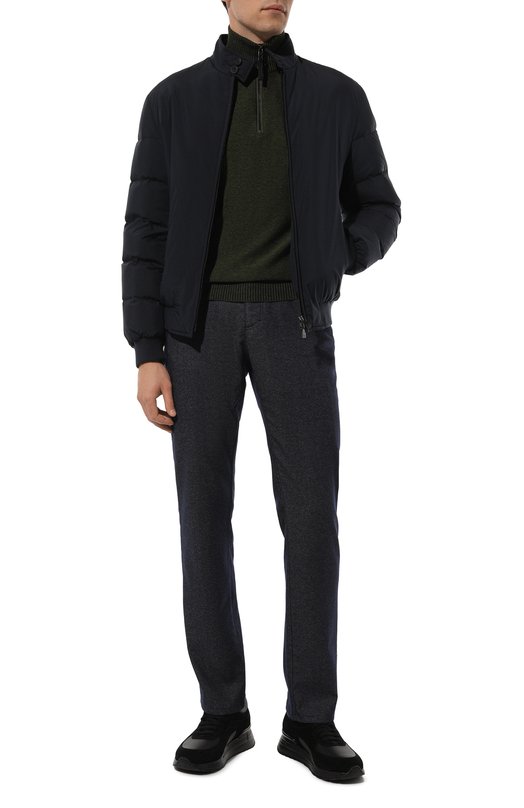 Пуховый бомбер Corneliani 94L5B1-9420150 Синий  94L5B1-9420150 Фото 2