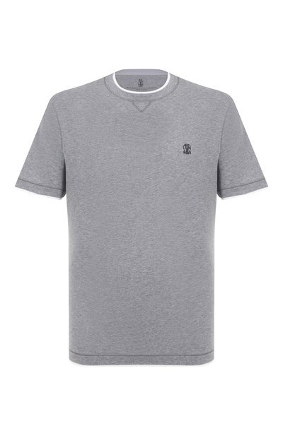 Мужская хлопковая футболка BRUNELLO CUCINELLI, арт. M0B137451G
