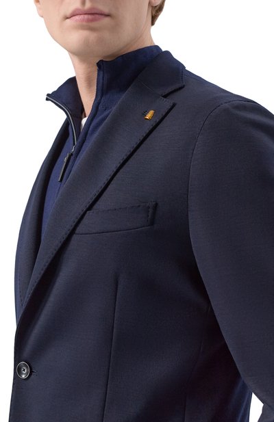 Шерстяной пиджак SARTORIA LATORRE темно-синего цвета по цене 106000 руб., арт. JD74/JJ976, фото 5 Шерстяной пиджак SARTORIA LATORRE, арт. JD74/JJ976, фото 5
