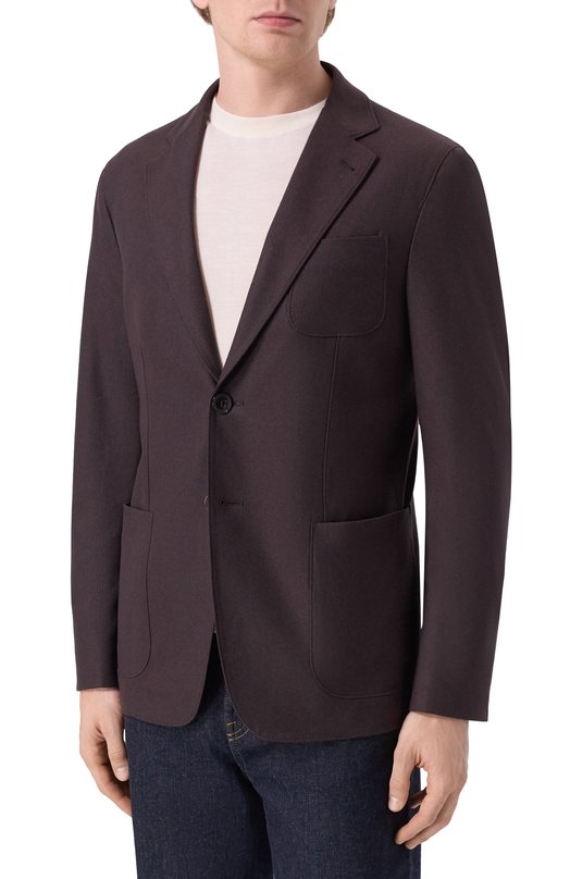 Кашемировый пиджак Giorgio Armani GM000248/TE10115 Коричневый  GM000248/TE10115 Фото 4