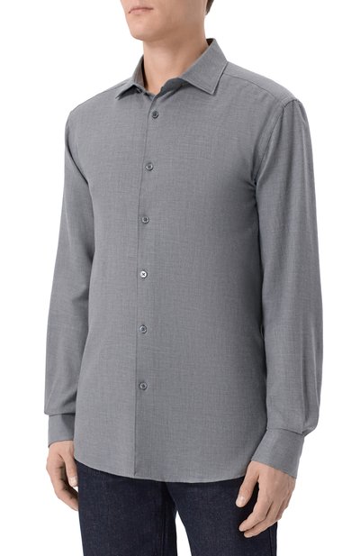 Рубашка из хлопка и кашемира ZEGNA, арт. SRF5/RE8X44A6, фото 3