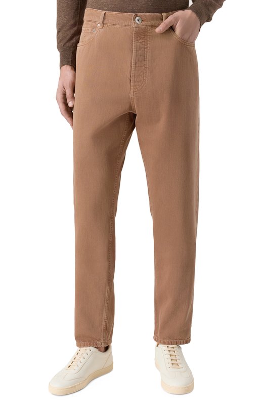 Джинсы Iconic Fit Brunello Cucinelli M262P01090 Бежевый  M262P01090 Фото 3