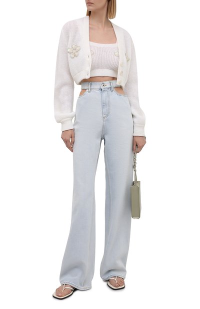 Топ ALESSANDRA RICH белого цвета по цене 38500 руб., арт. FAB2609-K2858, фото 2 Топ ALESSANDRA RICH, арт. FAB2609-K2858, фото 2