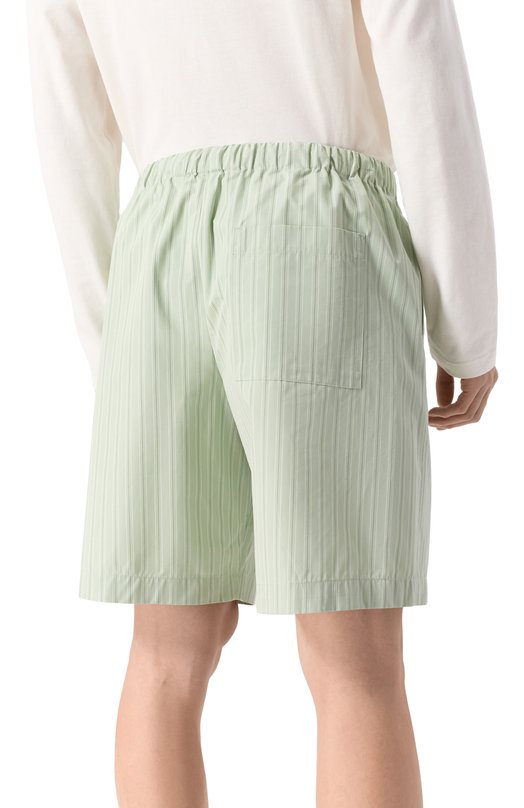 Хлопковые шорты Dries Van Noten 020931/3021 Зелёный  020931/3021 Фото 4