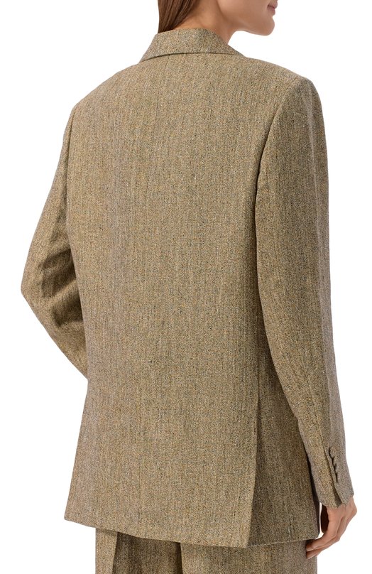 Льняной жакет Officine Generale S26WTLG401 Бежевый  S26WTLG401 Фото 4