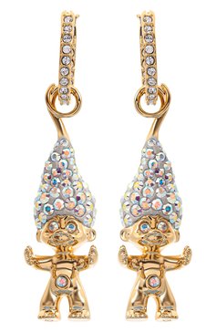 Женские серьги good luck trolls SWAROVSKI золотого цвета, арт. 5691944 | Фото 1 (Материал: Кристаллы, Металл; Нос: Не проставлено)