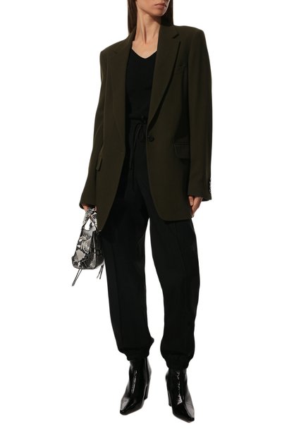 Шерстяные джоггеры JIL SANDER черного цвета по цене 93750 руб., арт. J02KA0002-J40003, фото 2 Шерстяные джоггеры JIL SANDER, арт. J02KA0002-J40003, фото 2