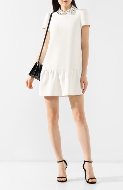Платье с оборкой REDVALENTINO белого цвета по цене 39950 руб., арт. RR3VAB95/TUF, фото 2 Платье с оборкой REDVALENTINO, арт. RR3VAB95/TUF, фото 2