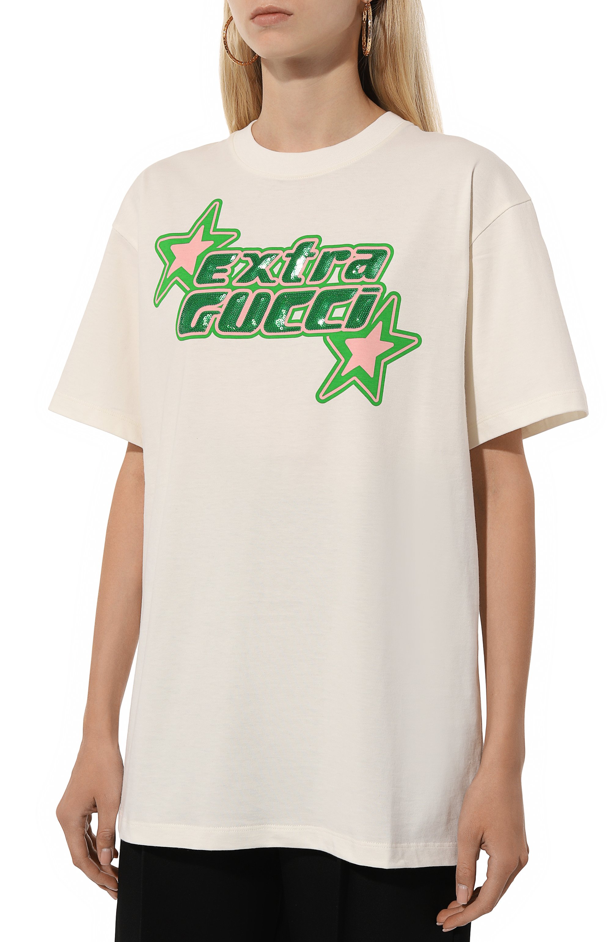 Хлопковая футболка GUCCI, арт. 776596/XJGDH, фото 3