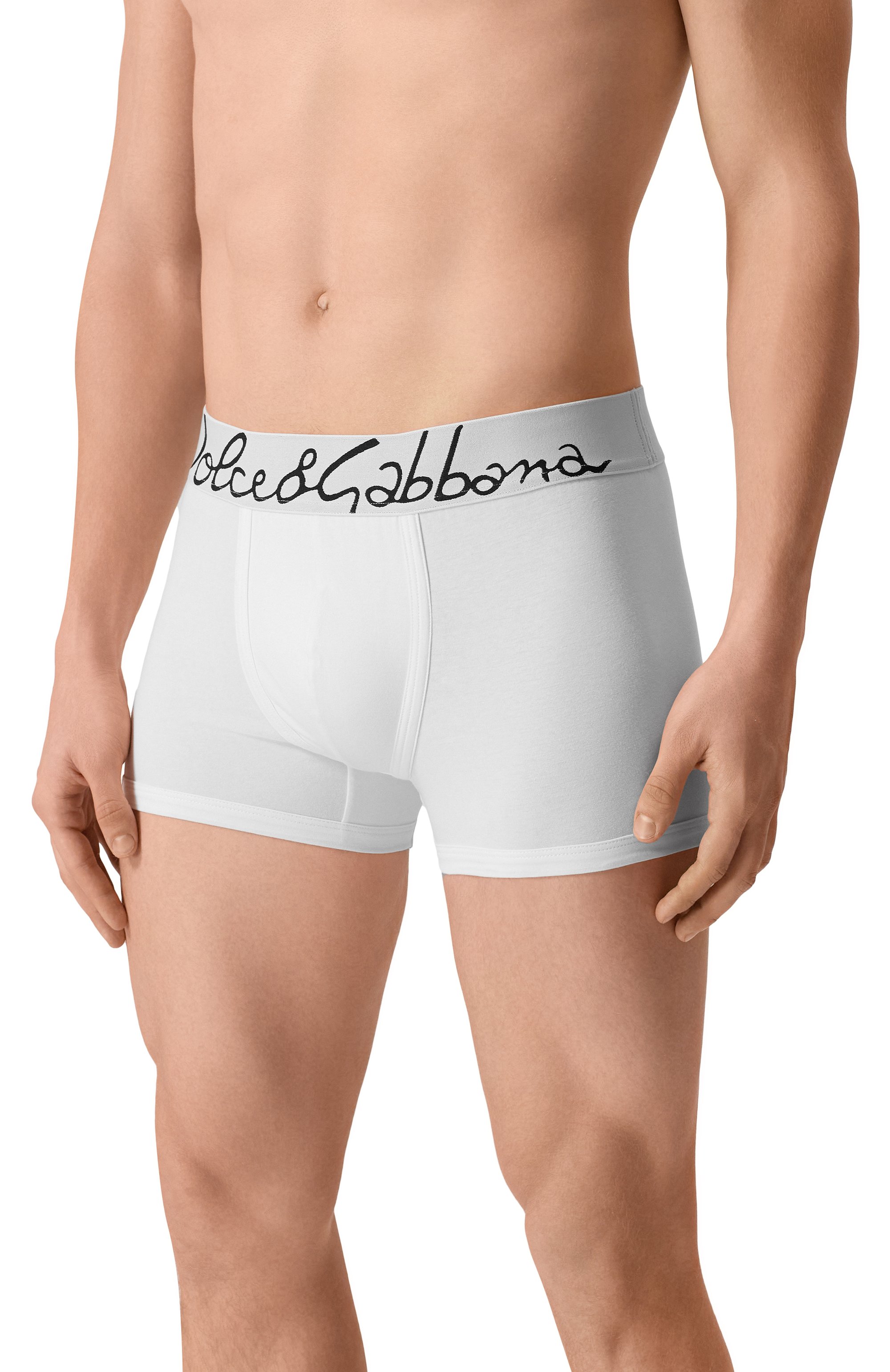 Хлопковые боксеры DOLCE & GABBANA белого цвета по цене 8420 руб., арт. M4F34J/0NP20, фото 2 Хлопковые боксеры DOLCE & GABBANA, арт. M4F34J/0NP20, фото 2