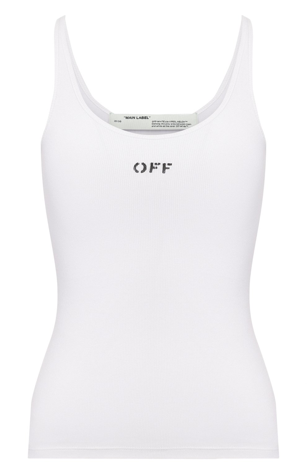 Хлопковая майка OFF-WHITE белого цвета по цене 17700 руб., арт. 0WAD072R20H790950110, фото 1 Хлопковая майка OFF-WHITE, арт. 0WAD072R20H790950110, фото 1