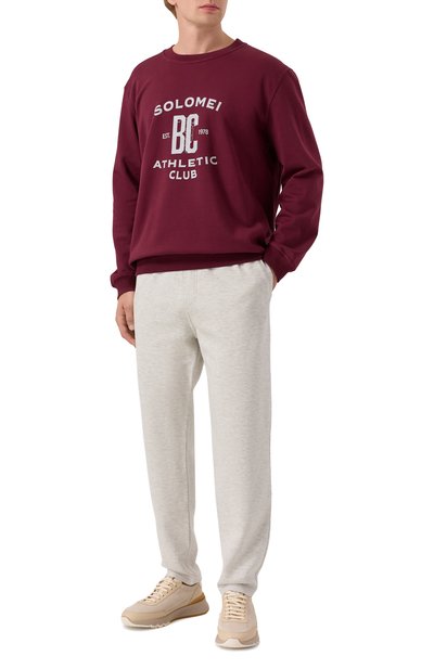 Мужские брюки из хлопка и кашемира BRUNELLO CUCINELLI, арт. MM8313243G