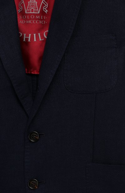 Костюм из льна и шерсти BRUNELLO CUCINELLI темно-синего цвета по цене 126500 руб., арт. BH422A102B, фото 4 Костюм из льна и шерсти BRUNELLO CUCINELLI, арт. BH422A102B, фото 4