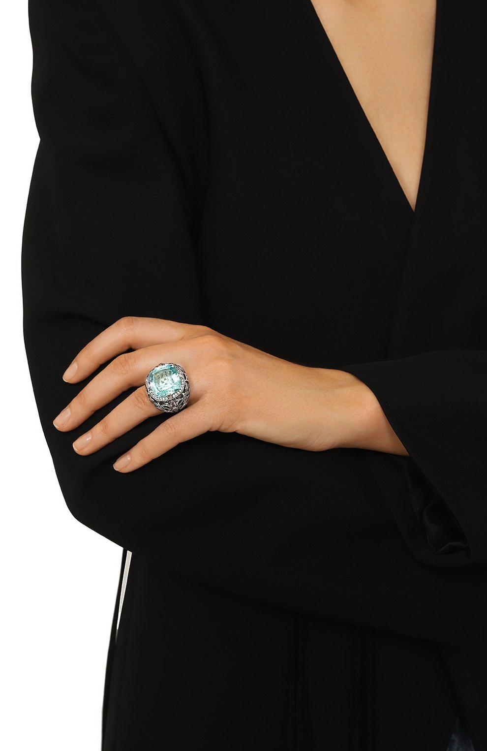 Кольцо square flower QUEENSBEE, арт. 101043, фото 2