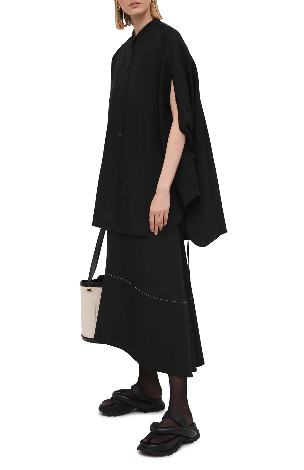 Рубашка из вискозы и шелка JIL SANDER, арт. JSPS601104-WS391900, фото 2