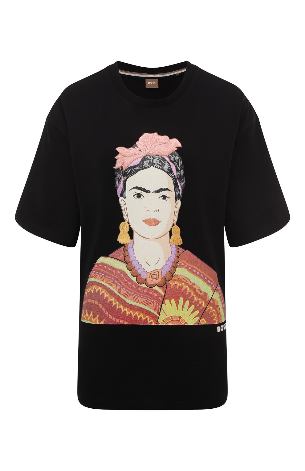 Хлопковая футболка BOSS черного цвета по цене 8965 руб., арт. 50494757, фото 1 Хлопковая футболка BOSS, арт. 50494757, фото 1