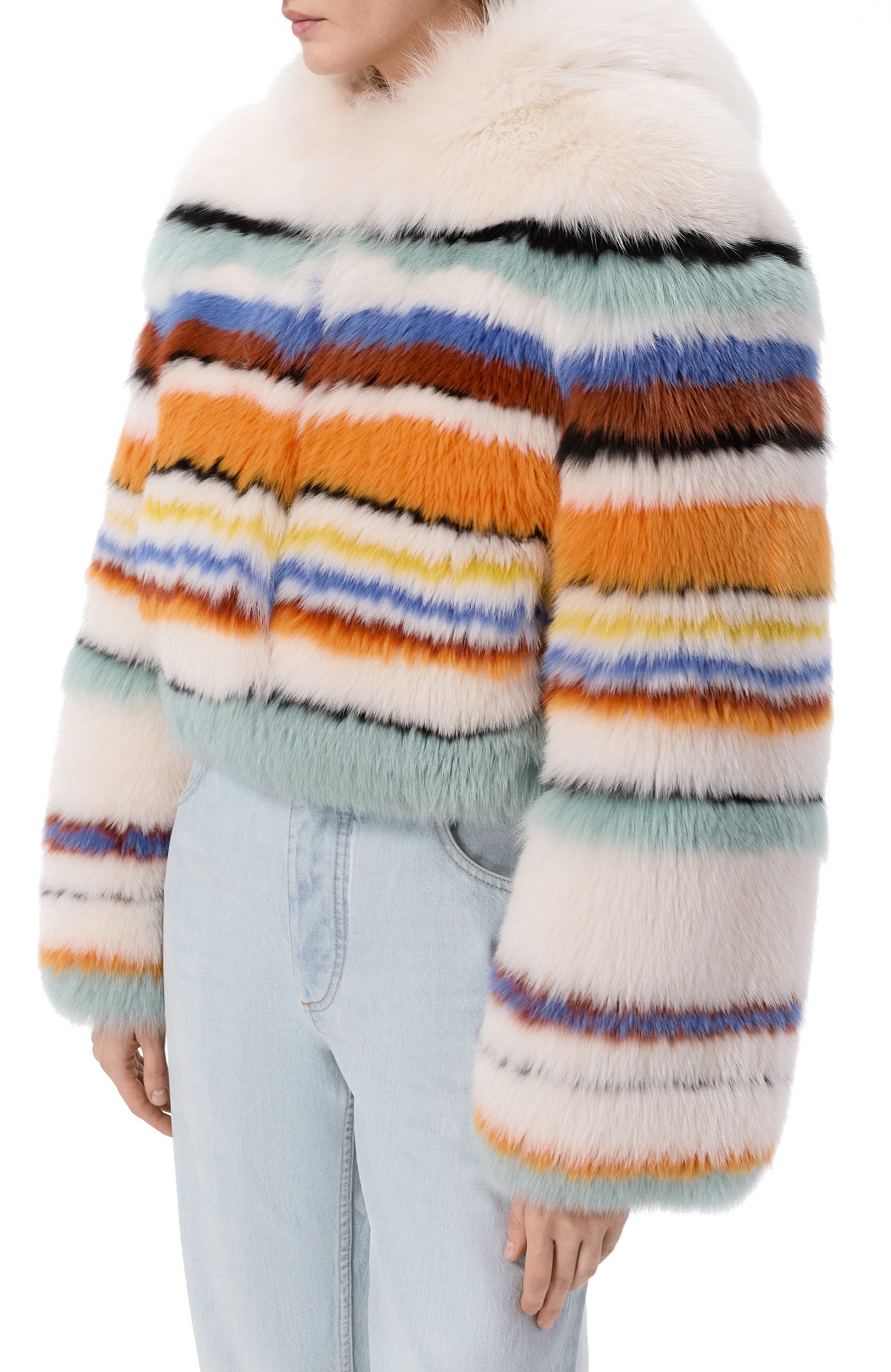 Шуба из лисы MISSONI разноцветного цвета по цене 1995000 руб., арт. I17.MD.208443, фото 3 Шуба из лисы MISSONI, арт. I17.MD.208443, фото 3