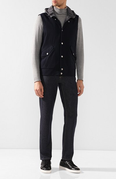 Кашемировый жилет на кнопках с капюшоном BRUNELLO CUCINELLI, арт. ML8003811G, фото 2