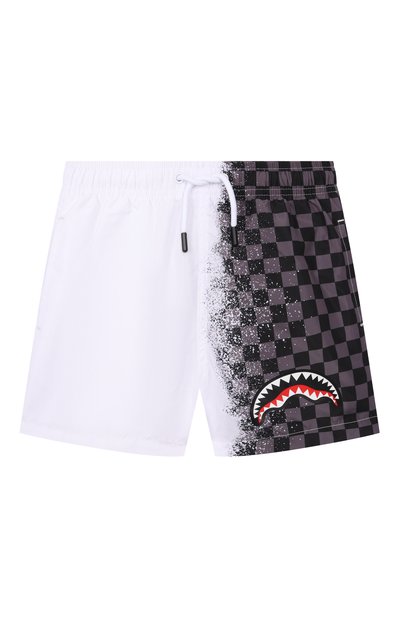 Плавки-шорты SPRAYGROUND, арт. SPY1470WHT/SPRAY SHARK IN PARIS GREY SWIM TRUNKS