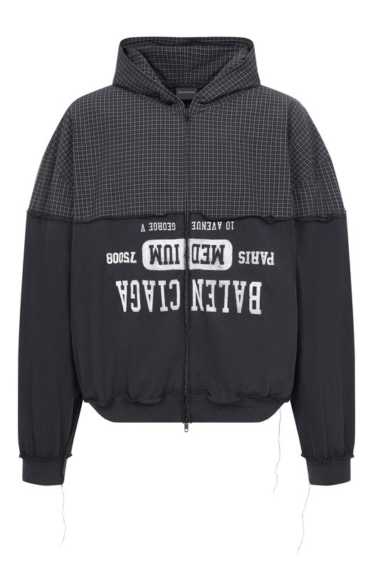 Хлопковая толстовка Balenciaga 850817/TTM10 Серый 850817/TTM10