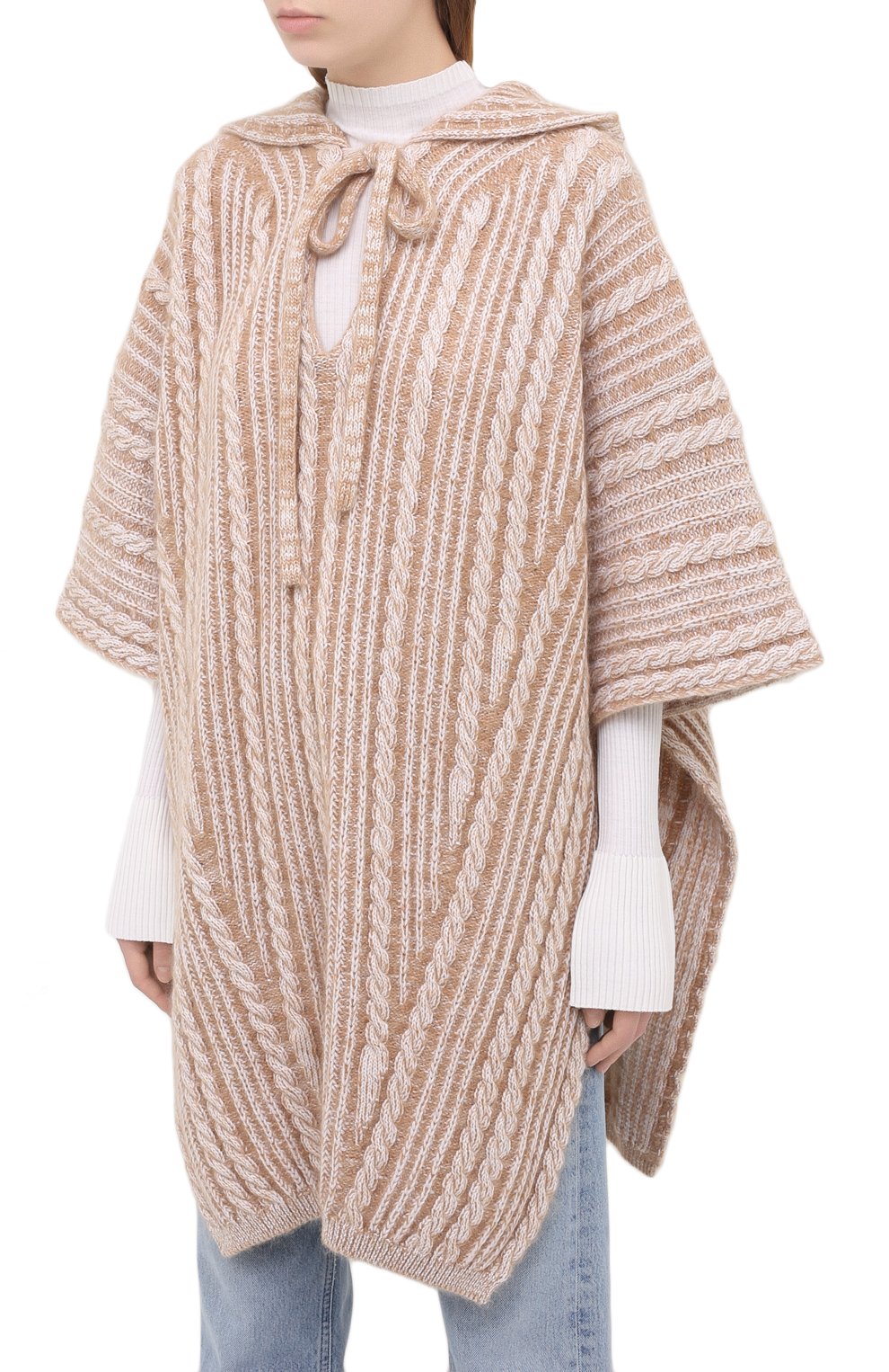 Шерстяное пончо CHLOÉ, арт. CHC20AMP61590, фото 3