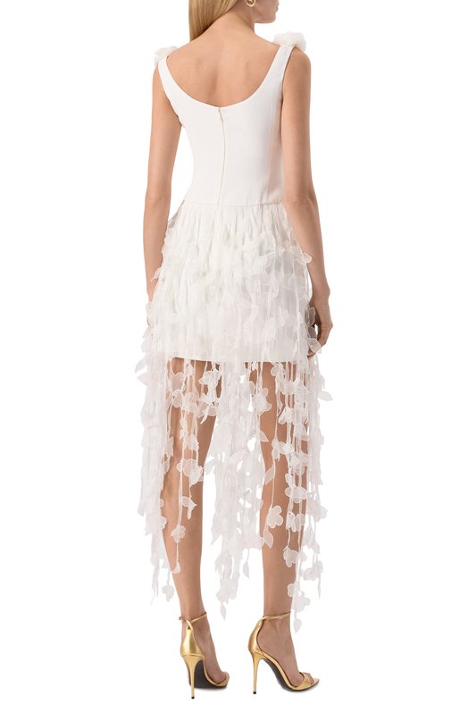 Платье из вискозы Giambattista Valli 25SSSVTE5032/91GDM Кремовый  25SSSVTE5032/91GDM Фото 4