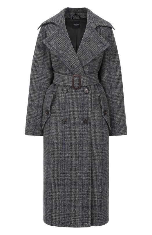 Твидовое пальто Weekend Max Mara SESTRI Серый SESTRI
