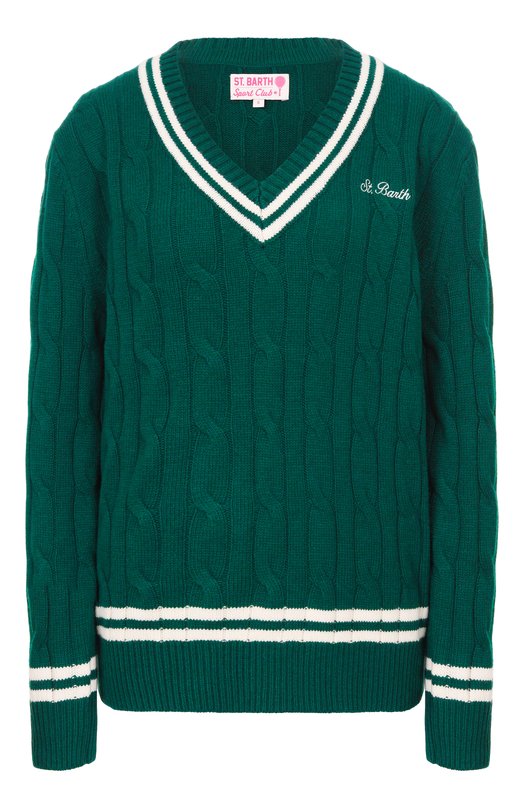 Свитер из шерсти и вискозы MC2 Saint Barth R0G0009-00026I/R0GER W Зелёный R0G0009-00026I/R0GER W