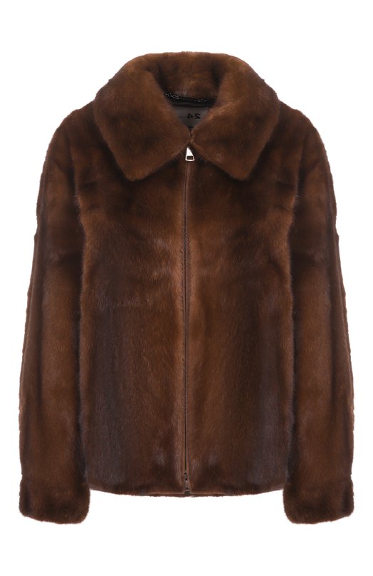 Шуба из норки manzoni24 25M1595-VF Коричневый 25M1595-VF