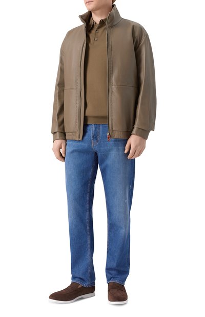 Замшевые пенни-лоферы KITON темно-коричневого цвета по цене 125000 руб., арт. USSA075N0013001, фото 2 Замшевые пенни-лоферы KITON, арт. USSA075N0013001, фото 2