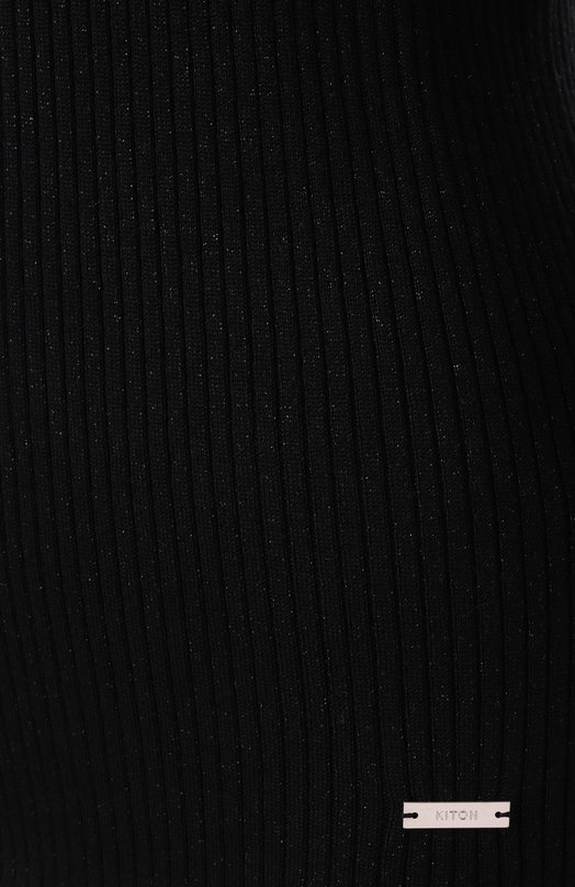Водолазка из шерсти и вискозы Kiton D587230101 Чёрный  D587230101 Фото 5