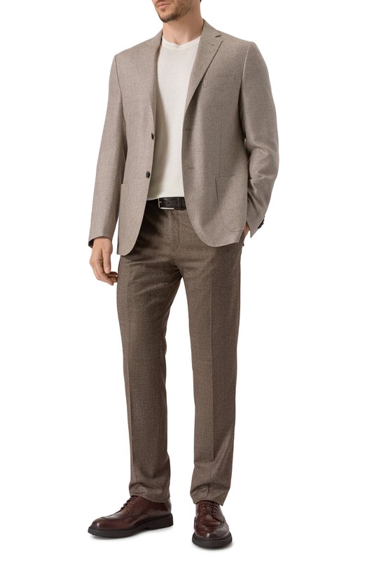 Пиджак из шелка и шерсти Corneliani 266002-2618264 Бежевый  266002-2618264 Фото 3
