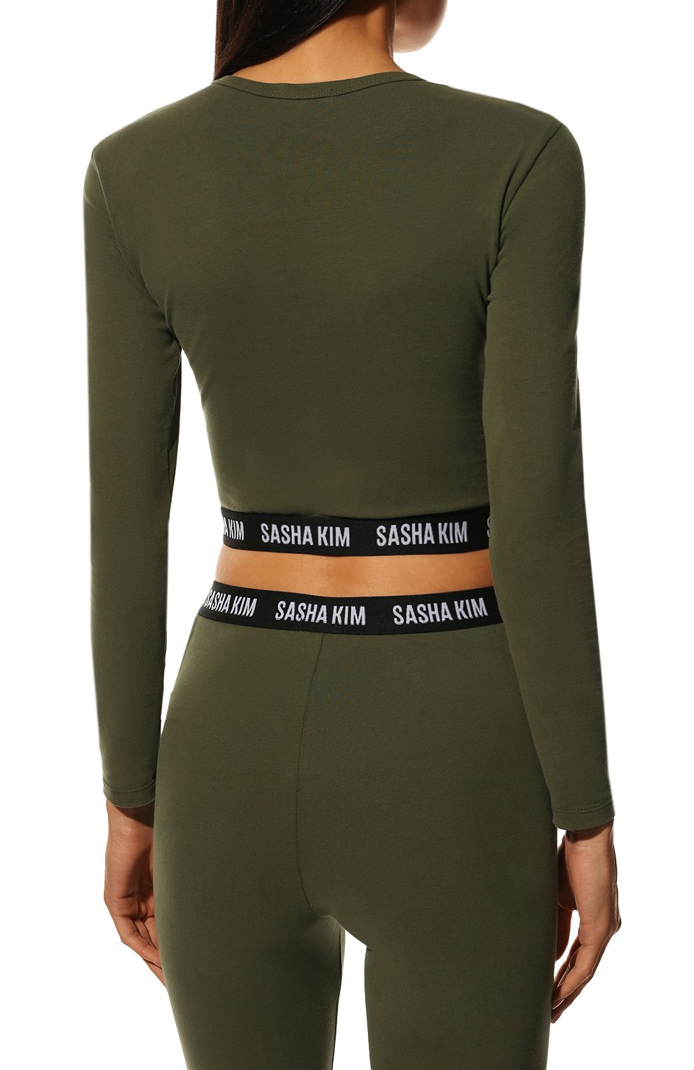 Хлопковый костюм SASHA KIM хаки цвета по цене 26900 руб., арт. УТ-00000647, фото 3 Хлопковый костюм SASHA KIM, арт. УТ-00000647, фото 3