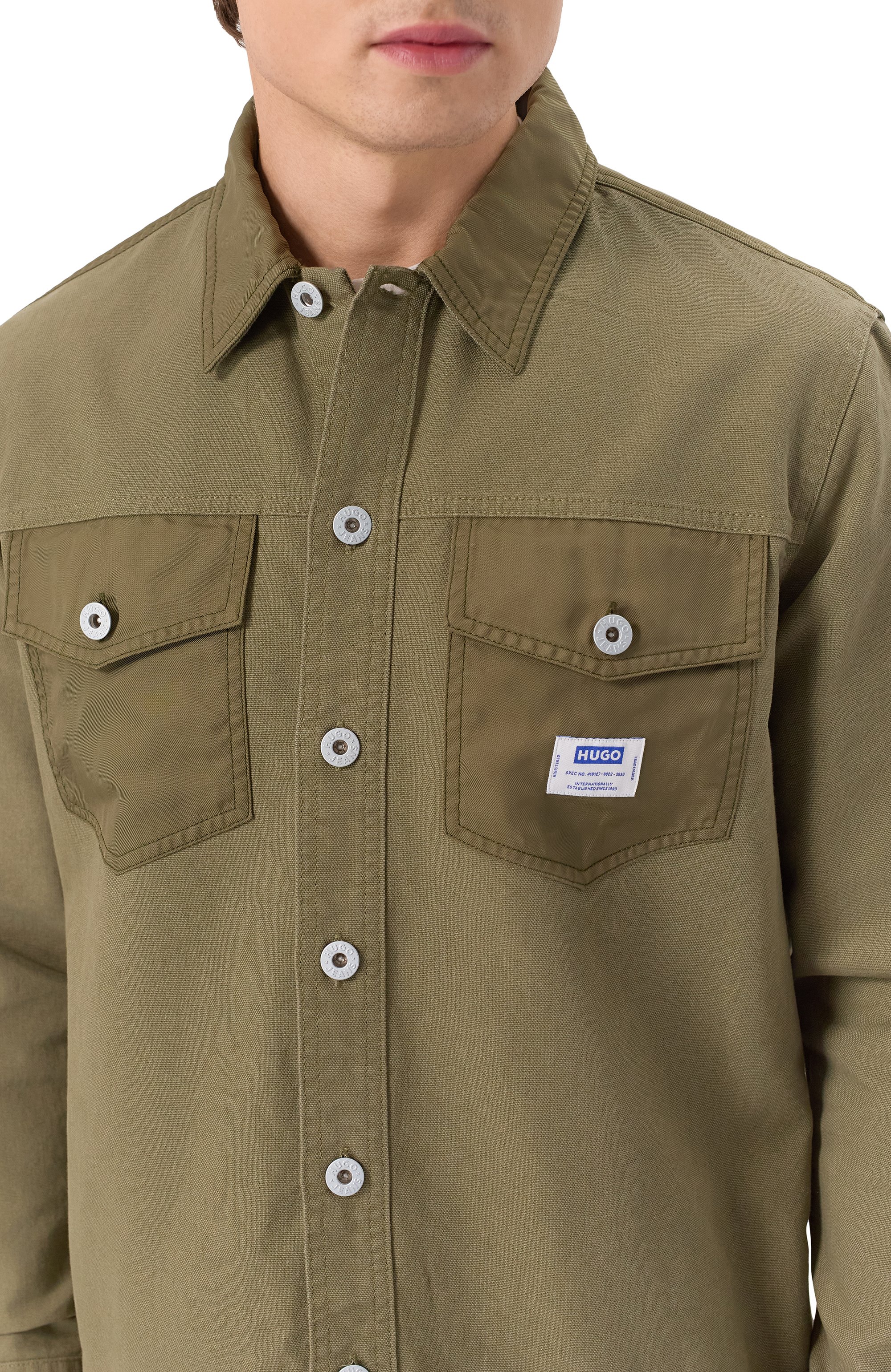 Хлопковая рубашка HUGO BLUE, арт. 50534194, фото 5