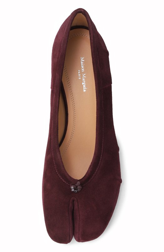 Замшевые туфли Tabi New Maison Margiela S58WZ0128/P8572 Бордовый  S58WZ0128/P8572 Фото 6
