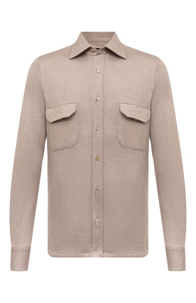 Мужская рубашка из хлопка и шелка STEFANO RICCI, арт. CJ007518/TE2800