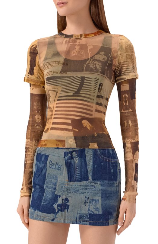 Лонгслив Jean Paul Gaultier 26/01-W-T0416/M013P Коричневый  26/01-W-T0416/M013P Фото 3