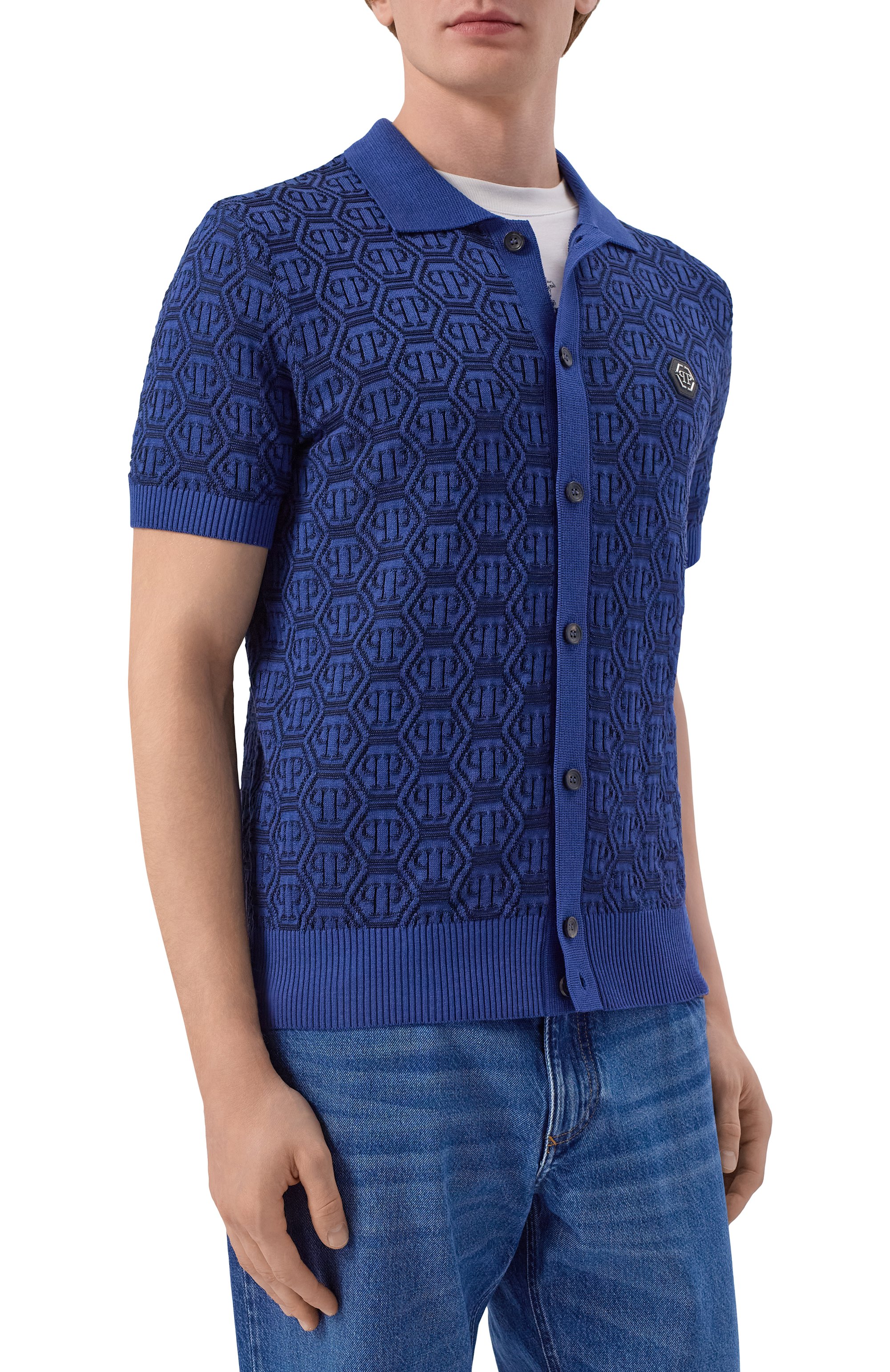 Рубашка из шелка и хлопка PHILIPP PLEIN, арт. SAFC MKK0313 PTE076N, фото 3