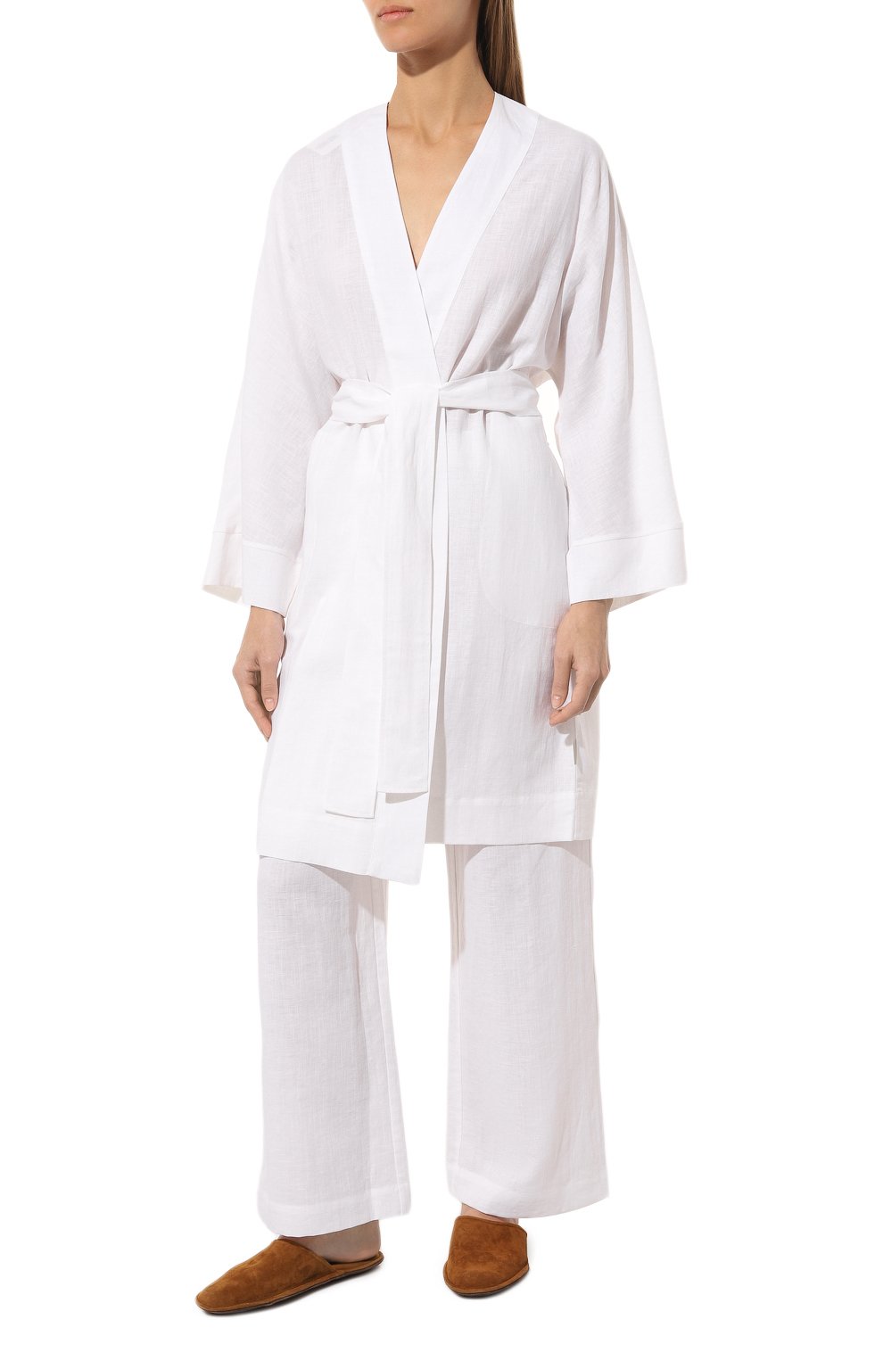 Халат изо льна и хлопка ZIMMERLI, арт. 4697-15500, фото 2